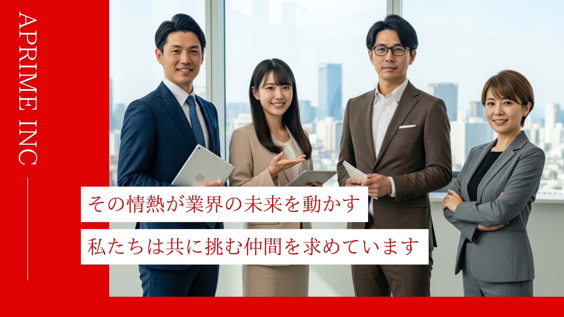 その情熱が業界の未来を動かす。私たちは共に挑む仲間を求めています